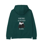 We Need A Hug Hoodie - Koyu Yeşil - arka görünüm