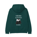 We Need A Hug Hoodie - Koyu Yeşil - arka görünüm