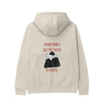 We Need A Hug Hoodie - Krem - arka görünüm