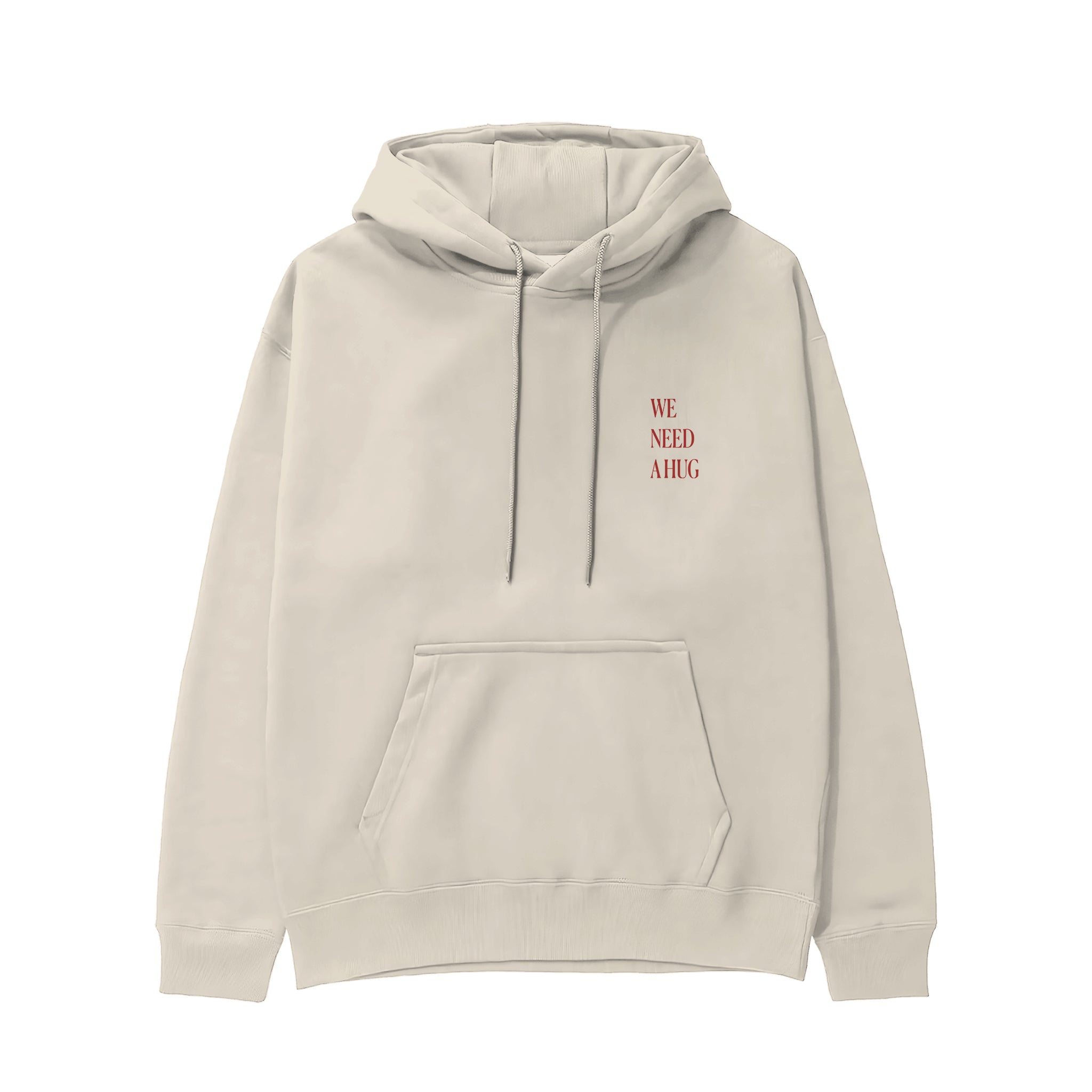 We Need A Hug Hoodie - Krem - ön görünüm