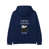 We Need A Hug Hoodie - Lacivert - arka görünüm