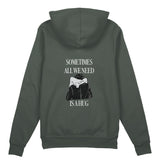 We Need A Hug Oversize Hoodie - Antrasit - arka görünüm