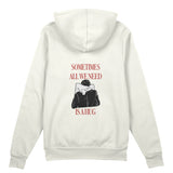 We Need A Hug Oversize Hoodie - Beyaz - arka görünüm