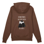 We Need A Hug Oversize Hoodie - Kahverengi - arka görünüm