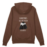 We Need A Hug Oversize Hoodie - Kahverengi - arka görünüm