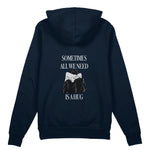 We Need A Hug Oversize Hoodie - Lacivert - arka görünüm