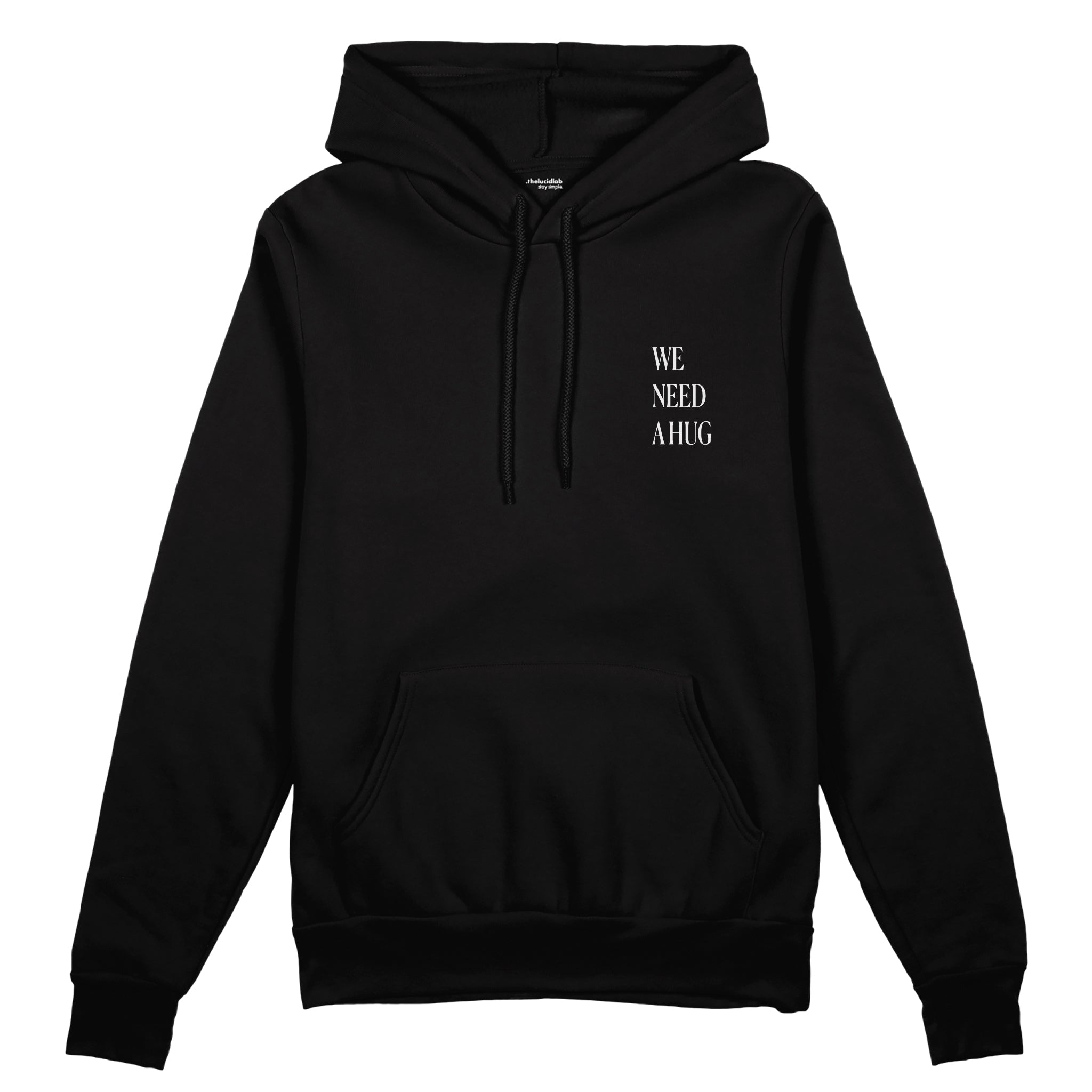 We Need A Hug Oversize Hoodie - Siyah - ön görünüm