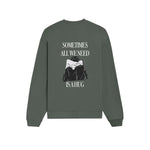 We Need A Hug Oversize Sweatshirt - Antrasit - arka görünüm