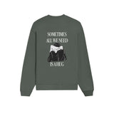 We Need A Hug Oversize Sweatshirt - Antrasit - arka görünüm