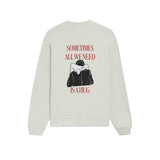 We Need A Hug Oversize Sweatshirt - Beyaz - arka görünüm