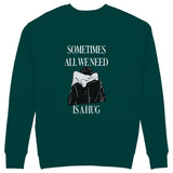 We Need A Hug Sweatshirt - Koyu Yeşil - arka görünüm