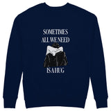 We Need A Hug Sweatshirt - Lacivert - arka görünüm