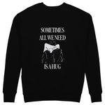 We Need A Hug Sweatshirt - Siyah - arka görünüm