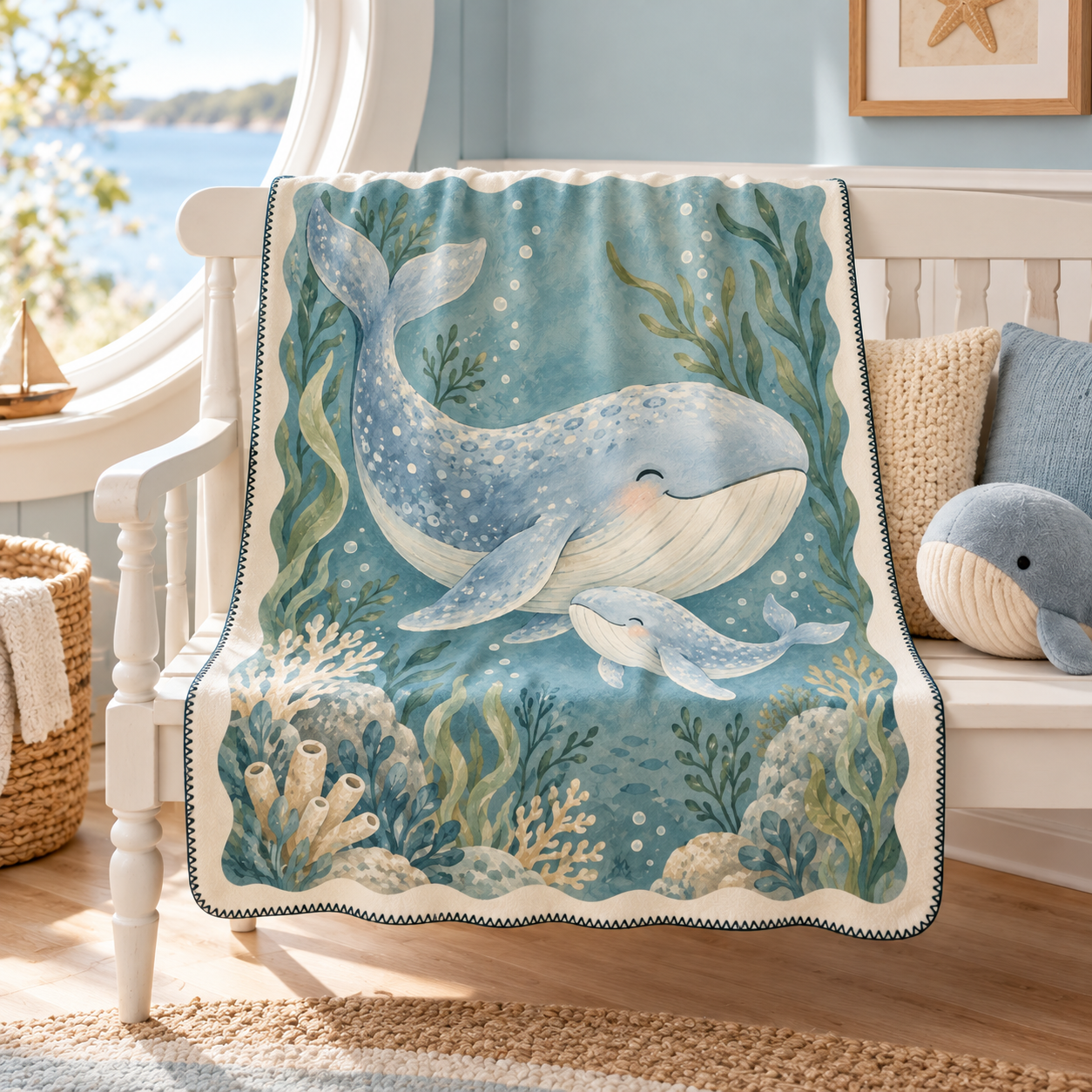 Whale Lullaby Polar Bebek Battaniyesi — Ana görünüm