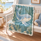 Whale Lullaby Polar Bebek Battaniyesi — Çapraz görünüm