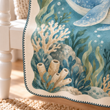 Whale Lullaby Polar Bebek Battaniyesi — Kenar ve dikiş detayı