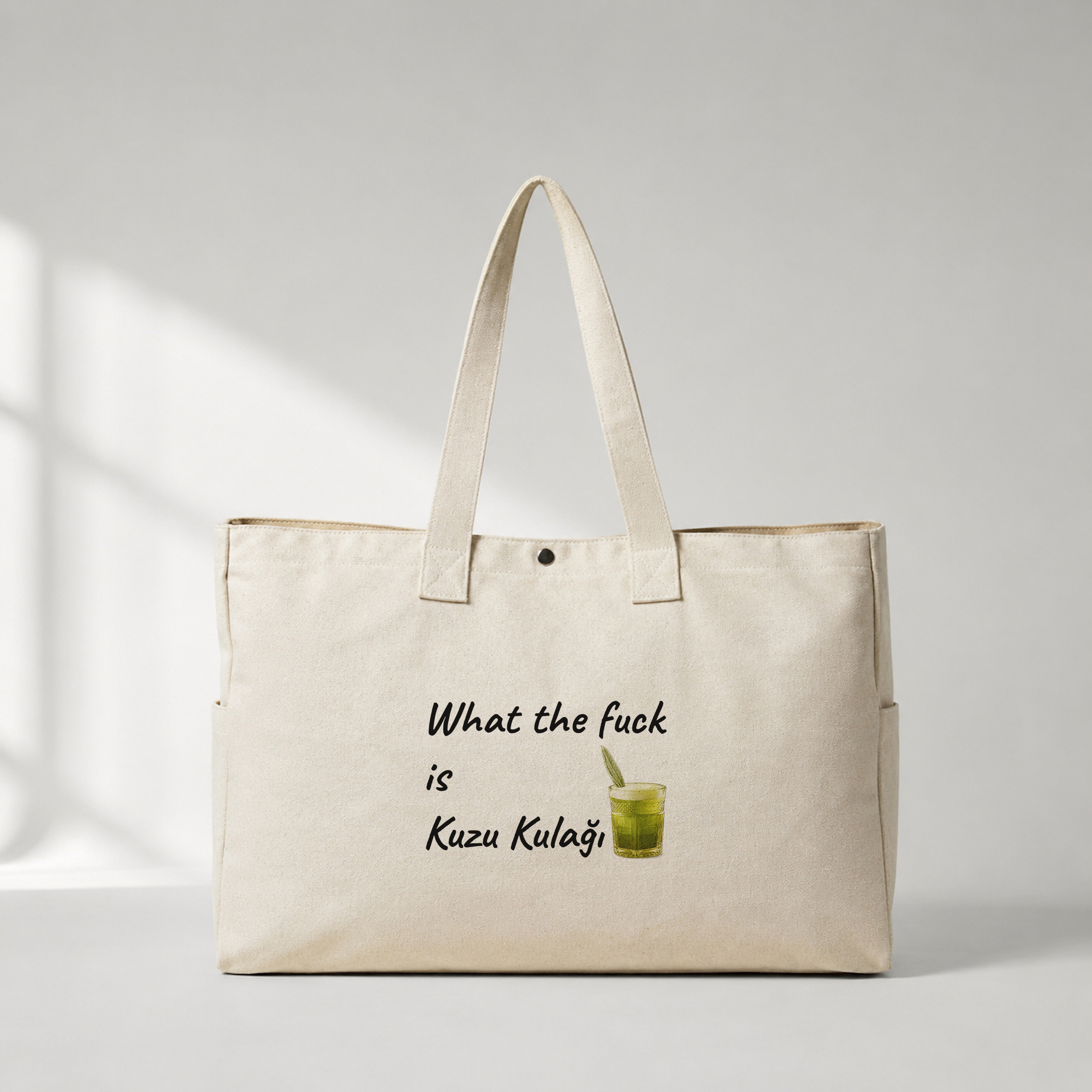 What The Fuck Is Kuzu Kulağı Daily Tote Bag – ön görünüm