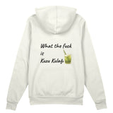 What The Fuck Is Kuzu Kulağı Oversize Hoodie - Beyaz - arka görünüm