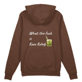 What The Fuck Is Kuzu Kulağı Oversize Hoodie - Kahverengi - arka görünüm