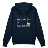 What The Fuck Is Kuzu Kulağı Oversize Hoodie - Lacivert - arka görünüm