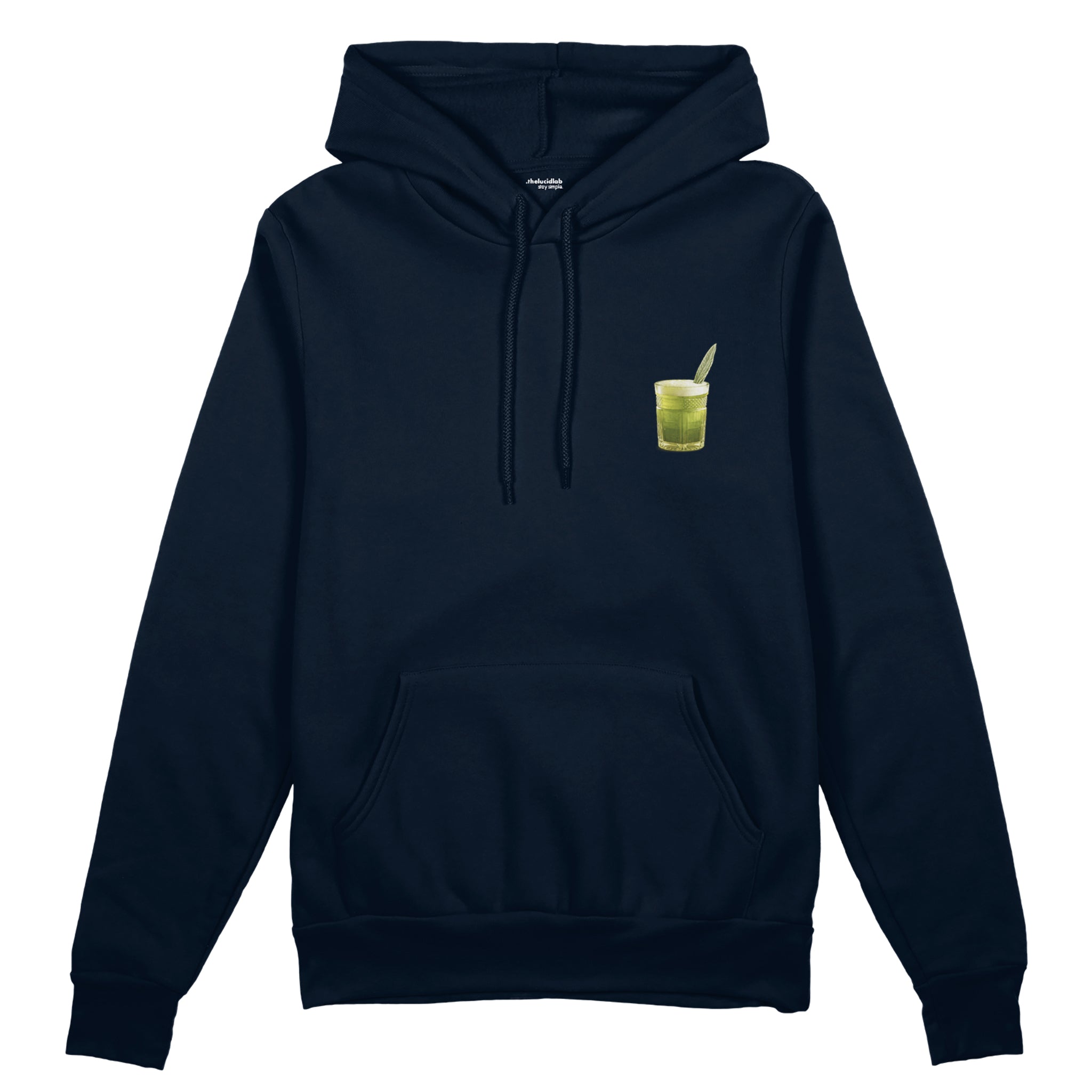 What The Fuck Is Kuzu Kulağı Oversize Hoodie - Lacivert - ön görünüm