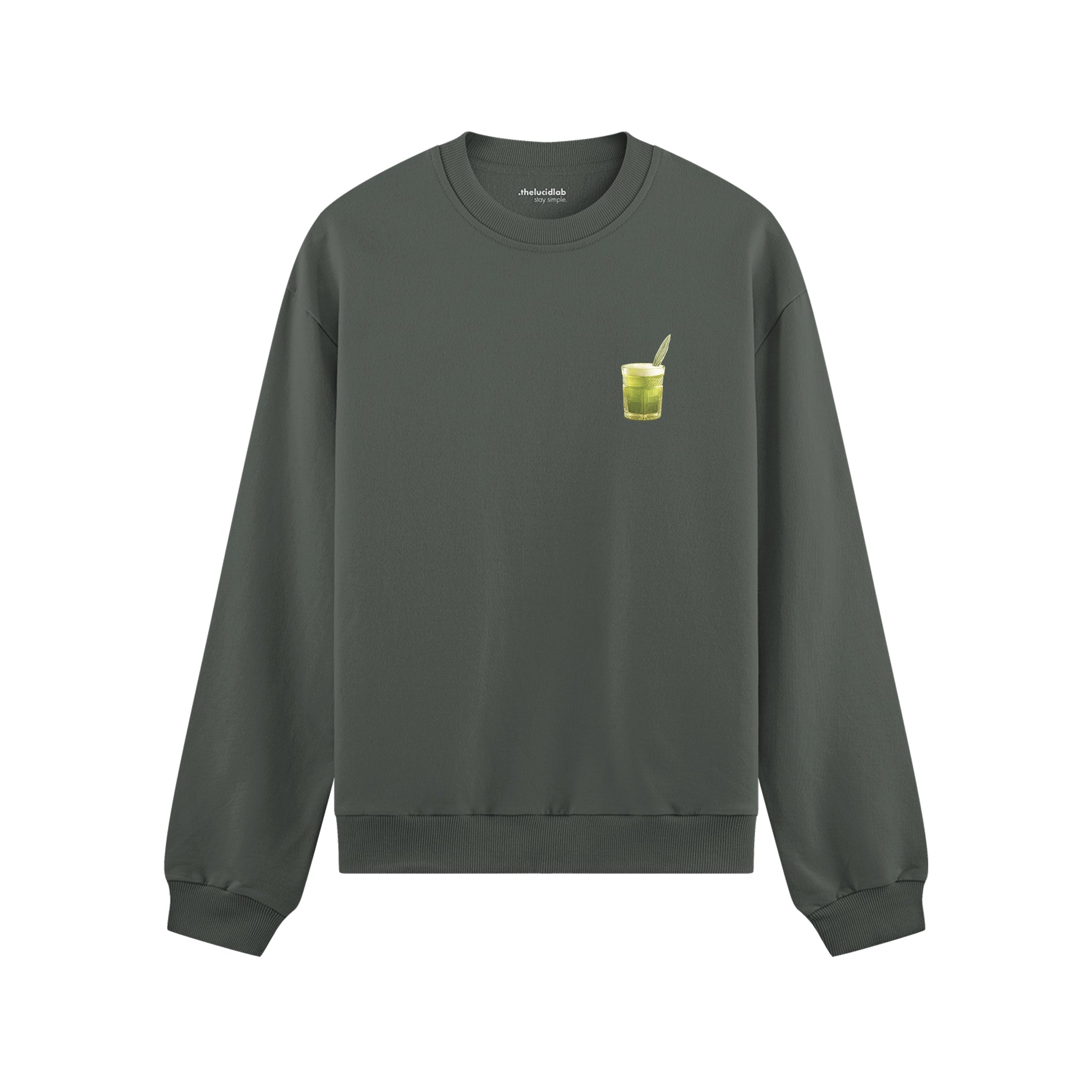 What The Fuck Is Kuzu Kulağı Oversize Sweatshirt - Antrasit - ön görünüm