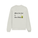 What The Fuck Is Kuzu Kulağı Oversize Sweatshirt - Beyaz - arka görünüm