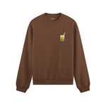 What The Fuck Is Kuzu Kulağı Oversize Sweatshirt - Kahverengi - ön görünüm