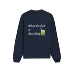 What The Fuck Is Kuzu Kulağı Oversize Sweatshirt - Lacivert - arka görünüm