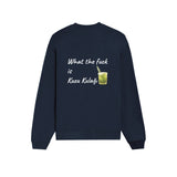 What The Fuck Is Kuzu Kulağı Oversize Sweatshirt - Lacivert - arka görünüm