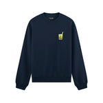 What The Fuck Is Kuzu Kulağı Oversize Sweatshirt - Lacivert - ön görünüm
