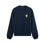 What The Fuck Is Kuzu Kulağı Oversize Sweatshirt - Lacivert - ön görünüm