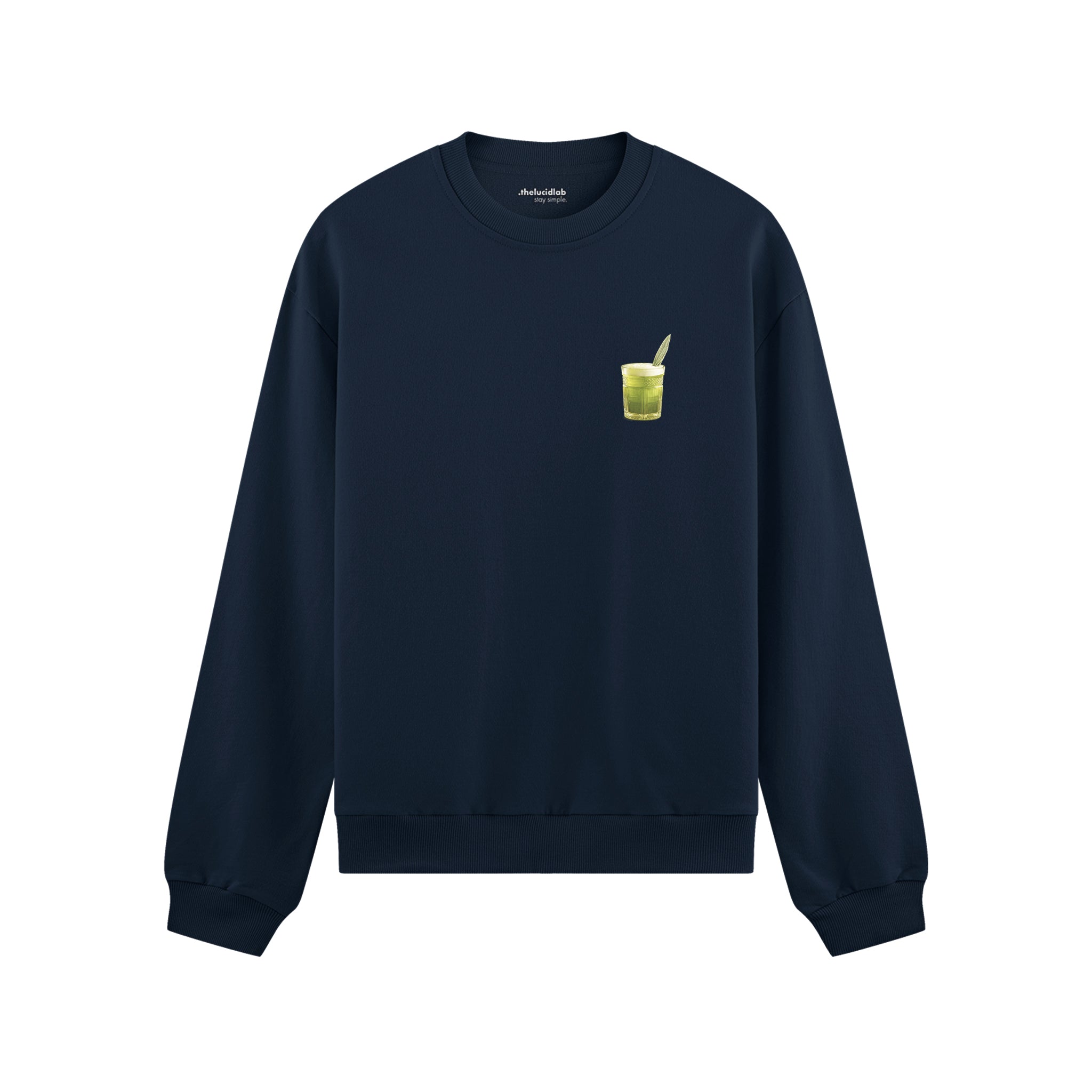 What The Fuck Is Kuzu Kulağı Oversize Sweatshirt - Lacivert - ön görünüm
