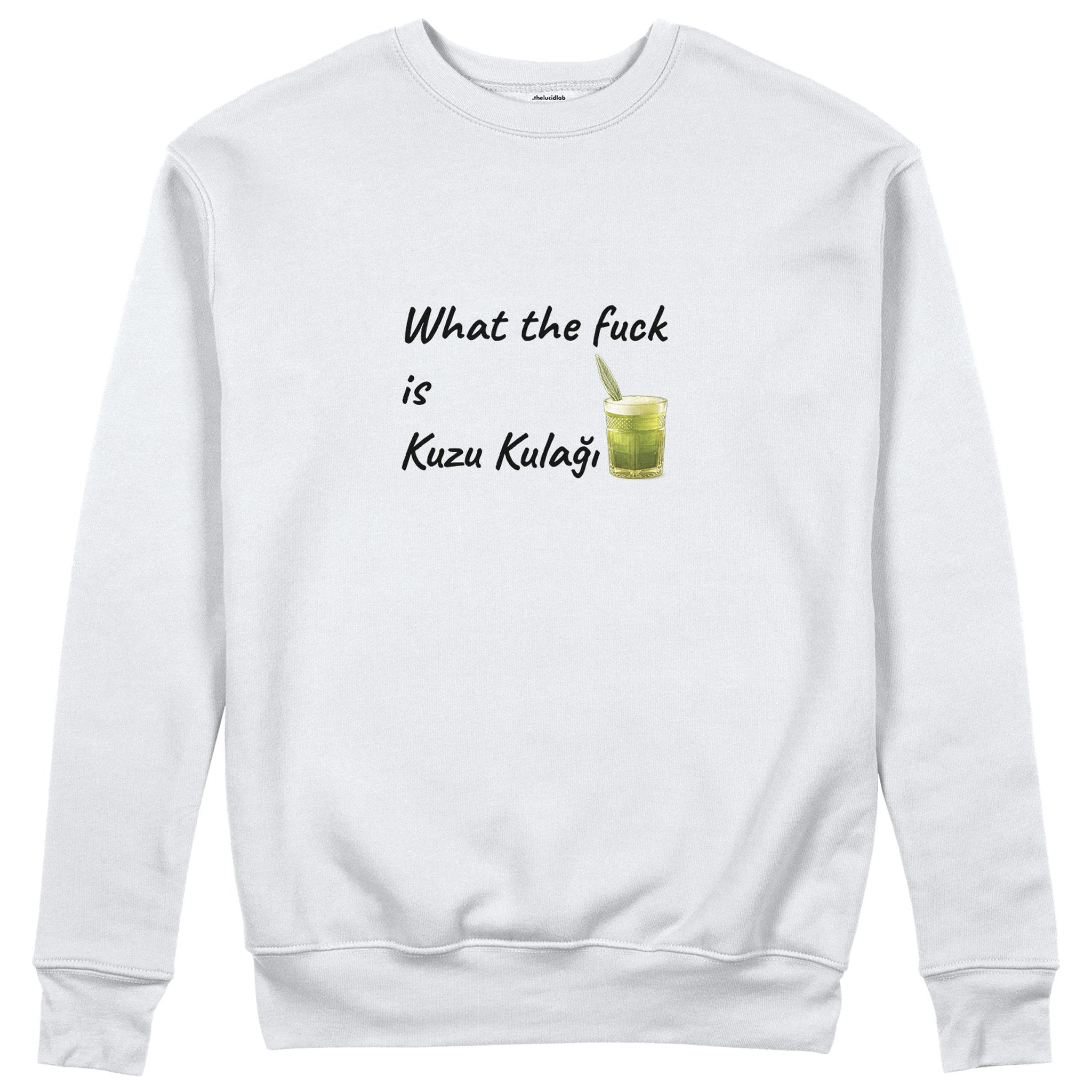 What The Fuck Is Kuzu Kulağı Sweatshirt - Beyaz - ön görünüm