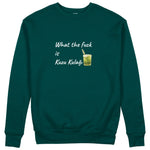 What The Fuck Is Kuzu Kulağı Sweatshirt - Koyu Yeşil - ön görünüm