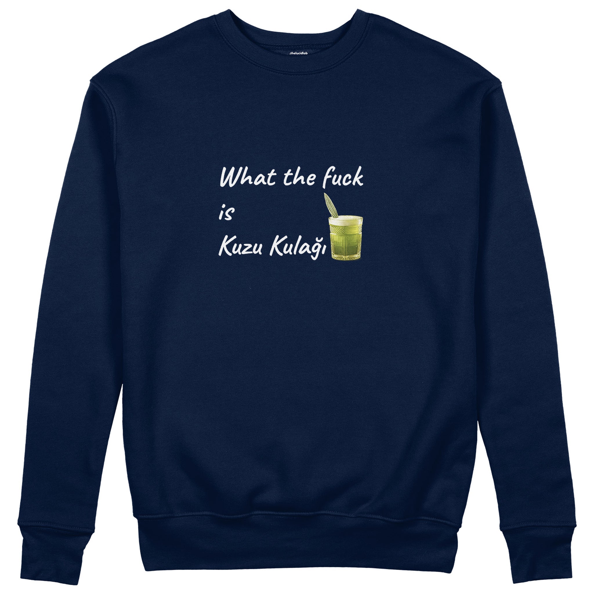 What The Fuck Is Kuzu Kulağı Sweatshirt - Lacivert - ön görünüm