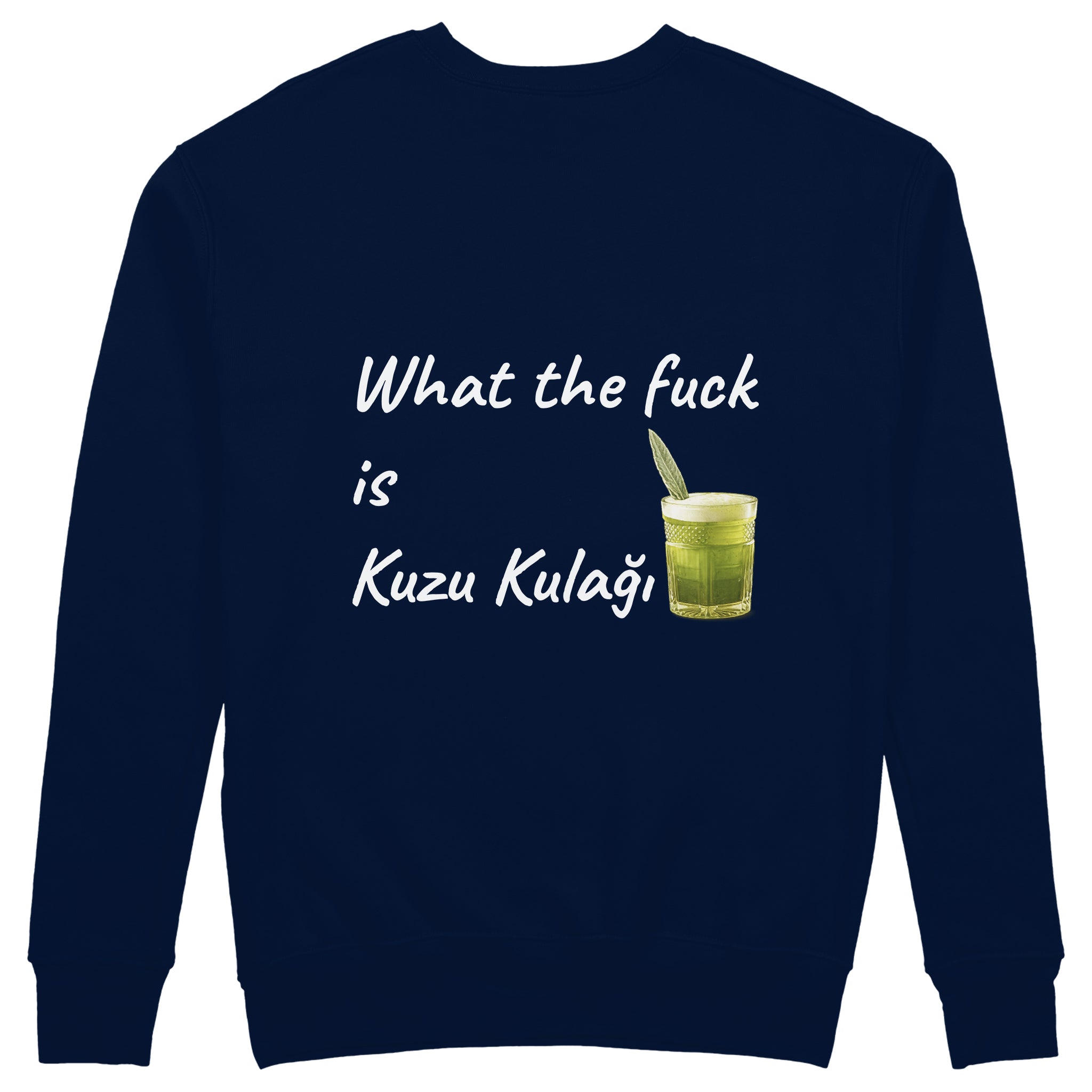 What The Fuck Is Kuzu Kulağı Sweatshirt - Lacivert - arka görünüm