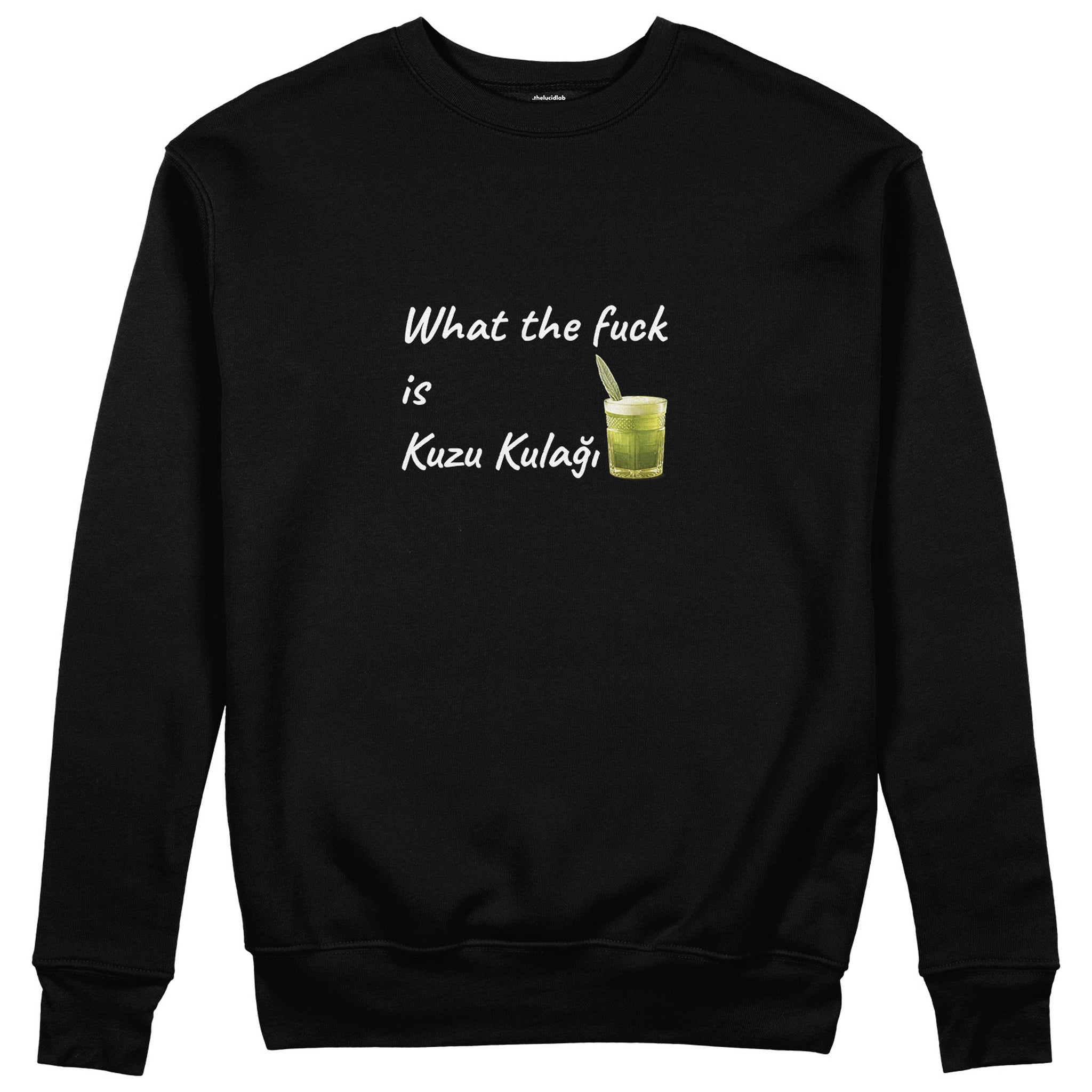 What The Fuck Is Kuzu Kulağı Sweatshirt - Siyah - ön görünüm