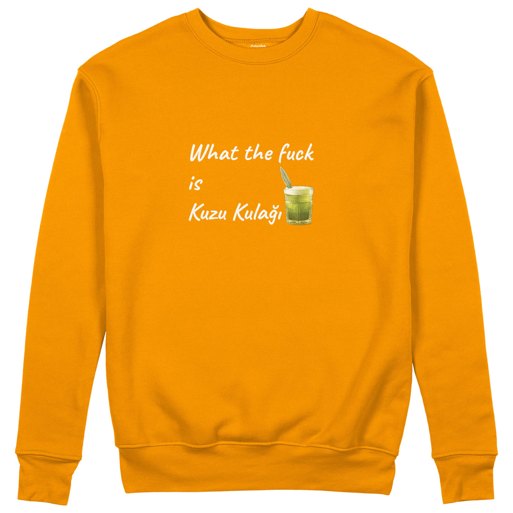 What The Fuck Is Kuzu Kulağı Sweatshirt - Turuncu - ön görünüm