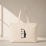 What The Fuck Is Tesla Club Tote Bag – ön görünüm