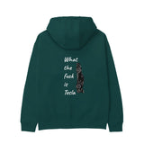 What The Fuck Is Tesla Hoodie - Koyu Yeşil - arka görünüm