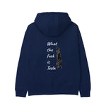 What The Fuck Is Tesla Hoodie - Lacivert - arka görünüm