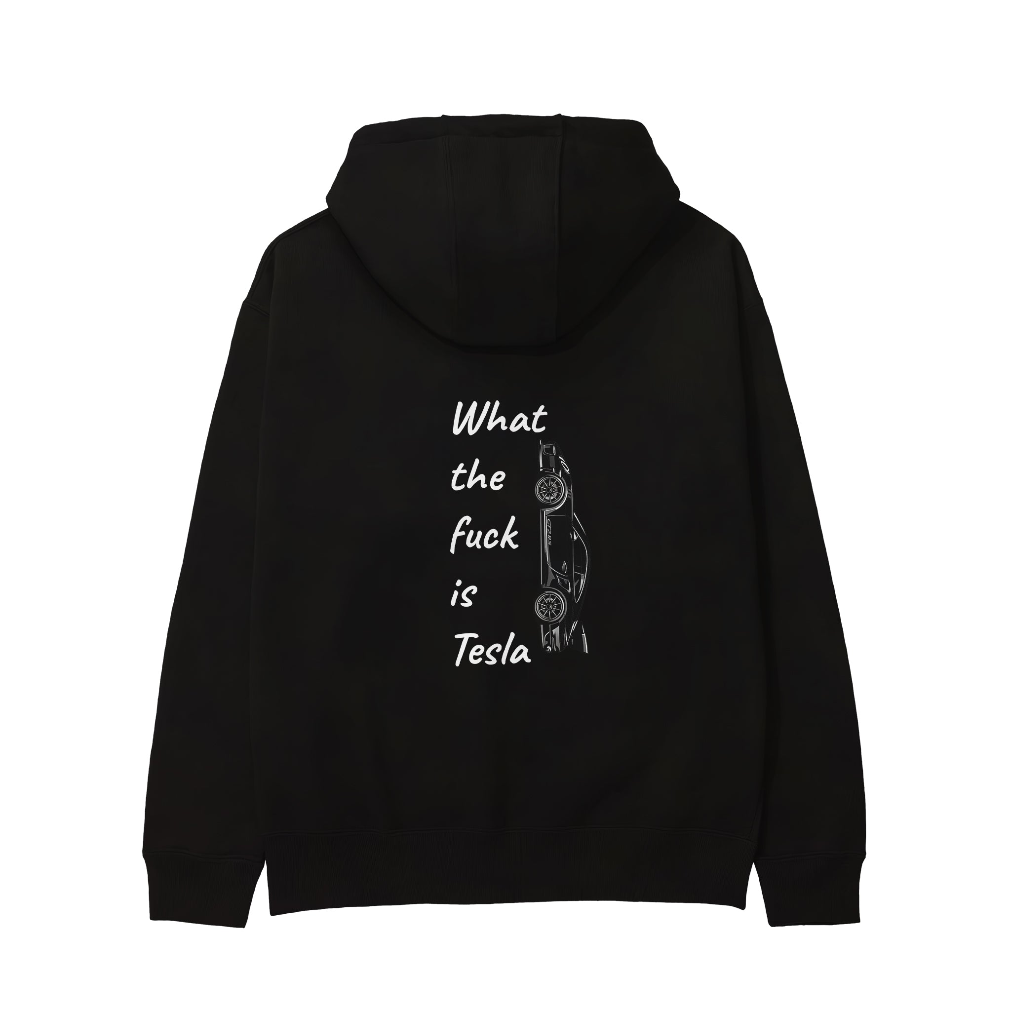 What The Fuck Is Tesla Hoodie - Siyah - arka görünüm