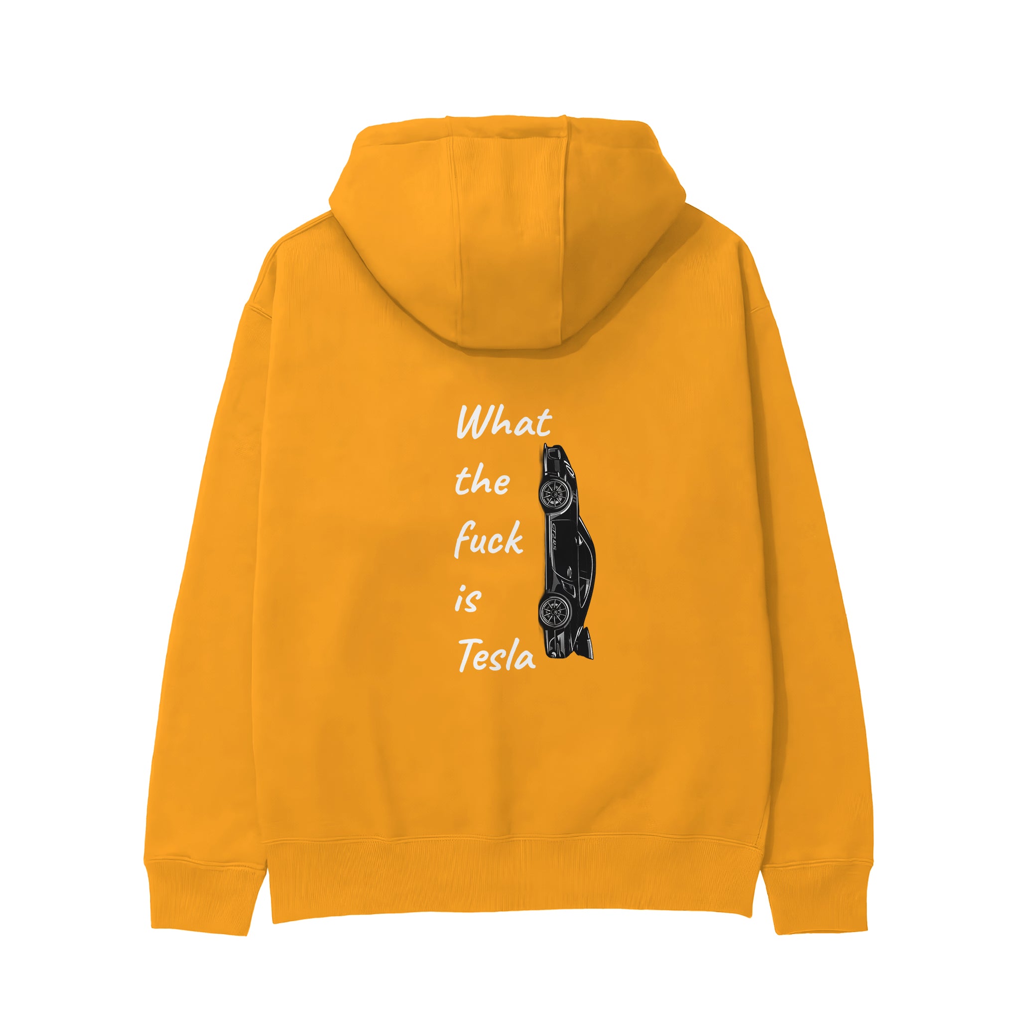 What The Fuck Is Tesla Hoodie - Turuncu - arka görünüm