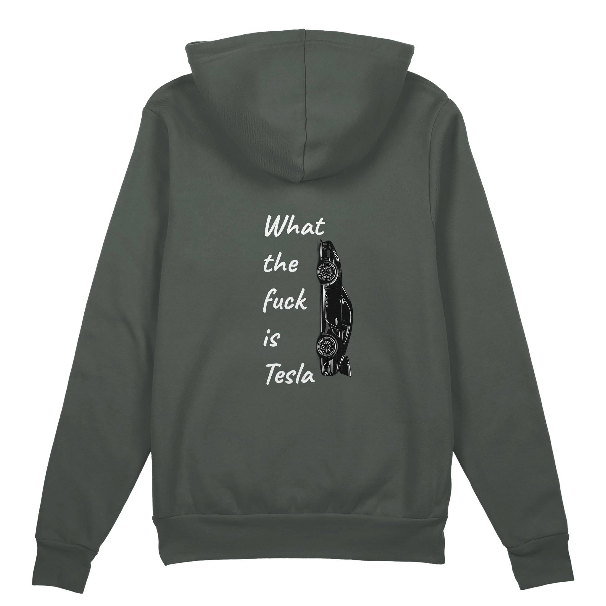 What The Fuck Is Tesla Oversize Hoodie - Antrasit - arka görünüm