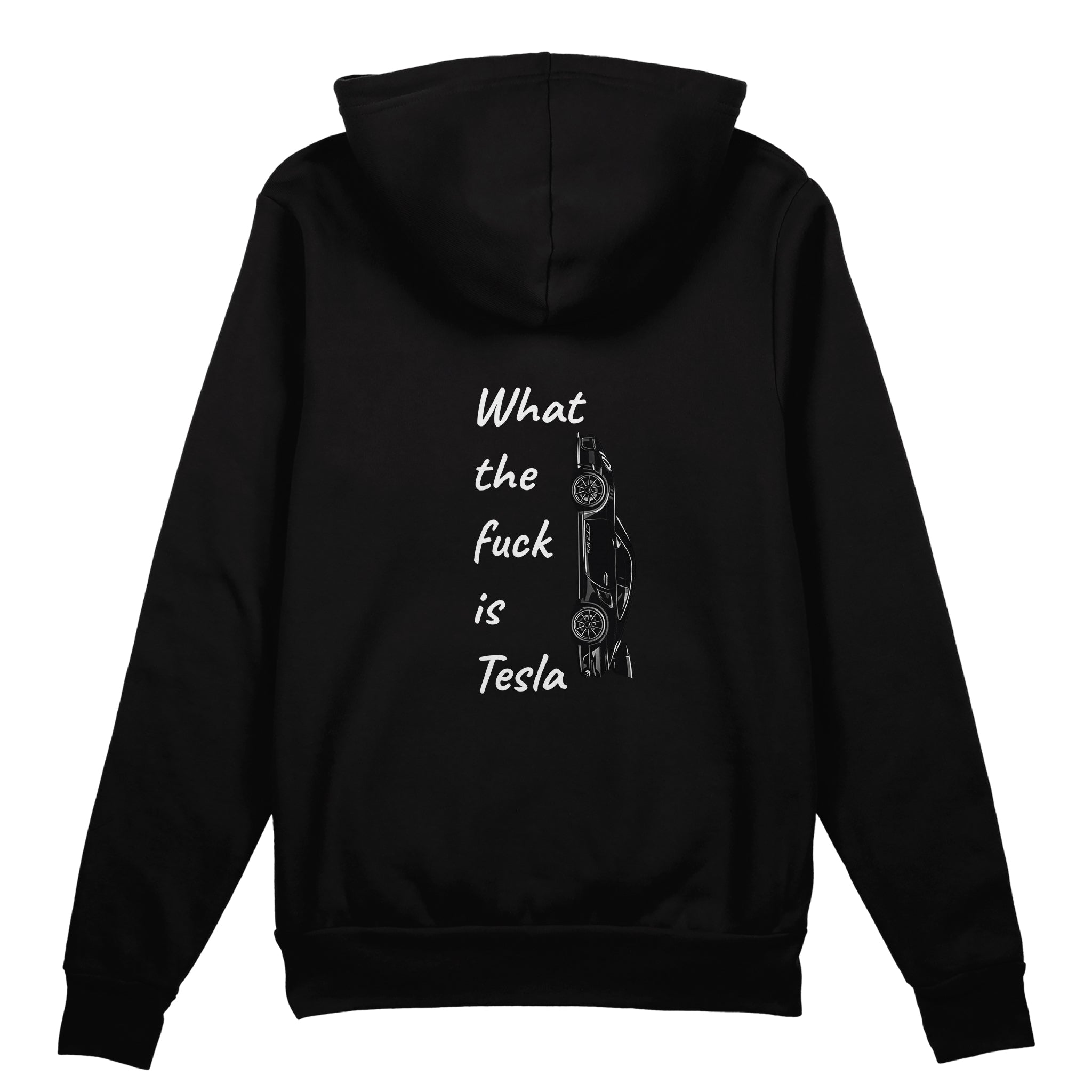 What The Fuck Is Tesla Oversize Hoodie - Siyah - arka görünüm