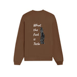 What The Fuck Is Tesla Oversize Sweatshirt - Kahverengi - arka görünüm