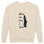 What The Fuck Is Tesla Sweatshirt - Bej - arka görünüm