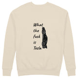 What The Fuck Is Tesla Sweatshirt - Bej - arka görünüm