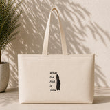 What The Fuck Is Tesla Weekend Tote Bag – ön görünüm